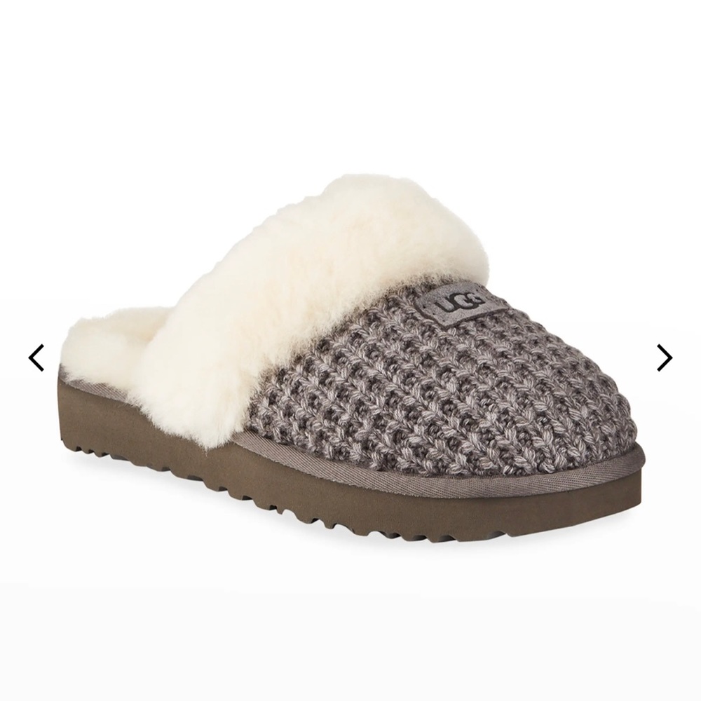 UGG Cozy Knit Shearling Slipper Charcoal